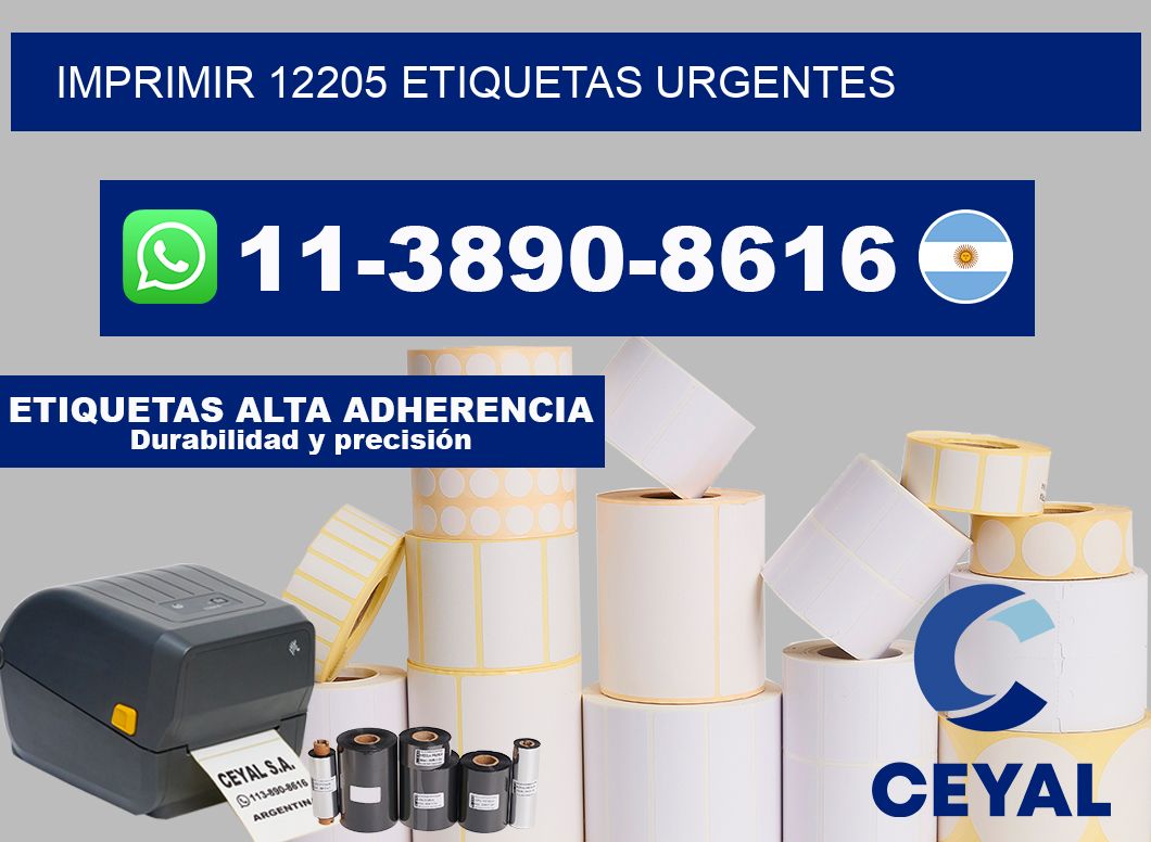 IMPRIMIR 12205 ETIQUETAS URGENTES