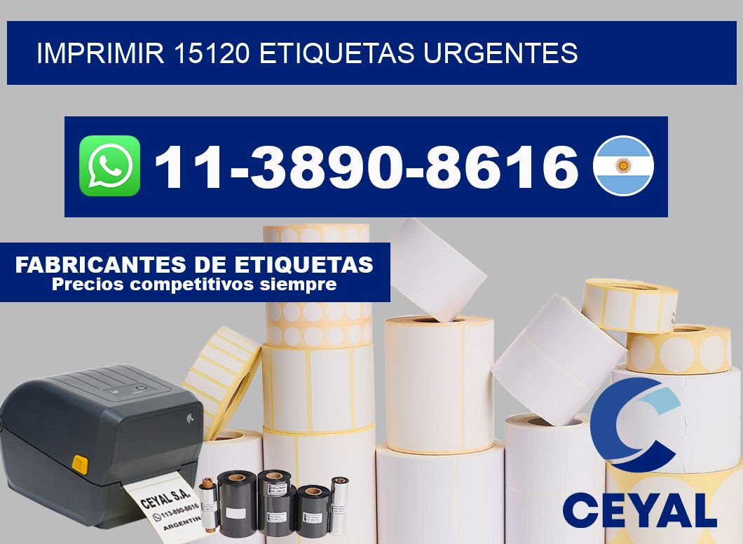 IMPRIMIR 15120 ETIQUETAS URGENTES