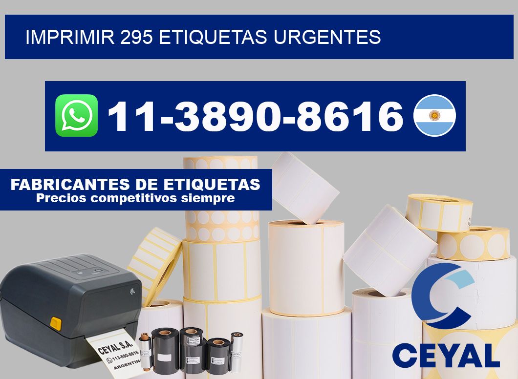 IMPRIMIR 295 ETIQUETAS URGENTES