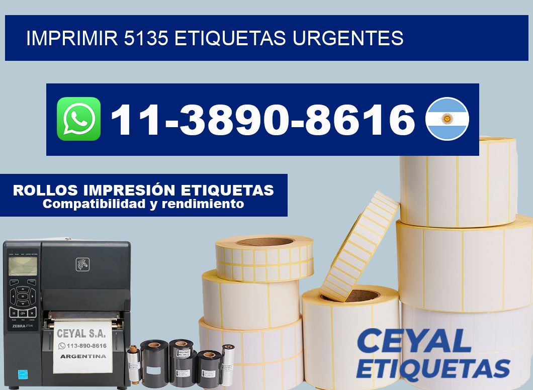 IMPRIMIR 5135 ETIQUETAS URGENTES