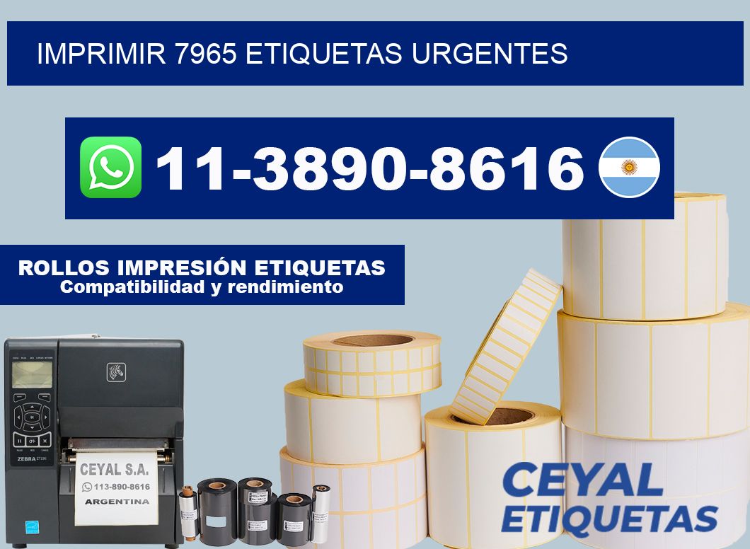 IMPRIMIR 7965 ETIQUETAS URGENTES