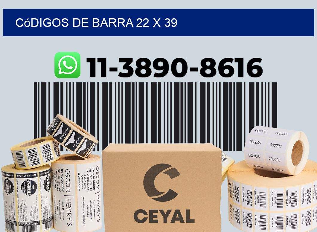 códigos de barra 22 x 39