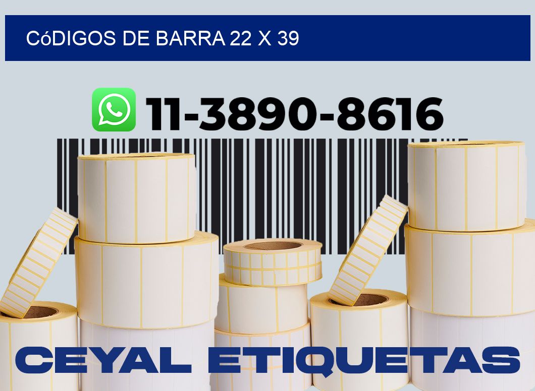 códigos de barra 22 x 39