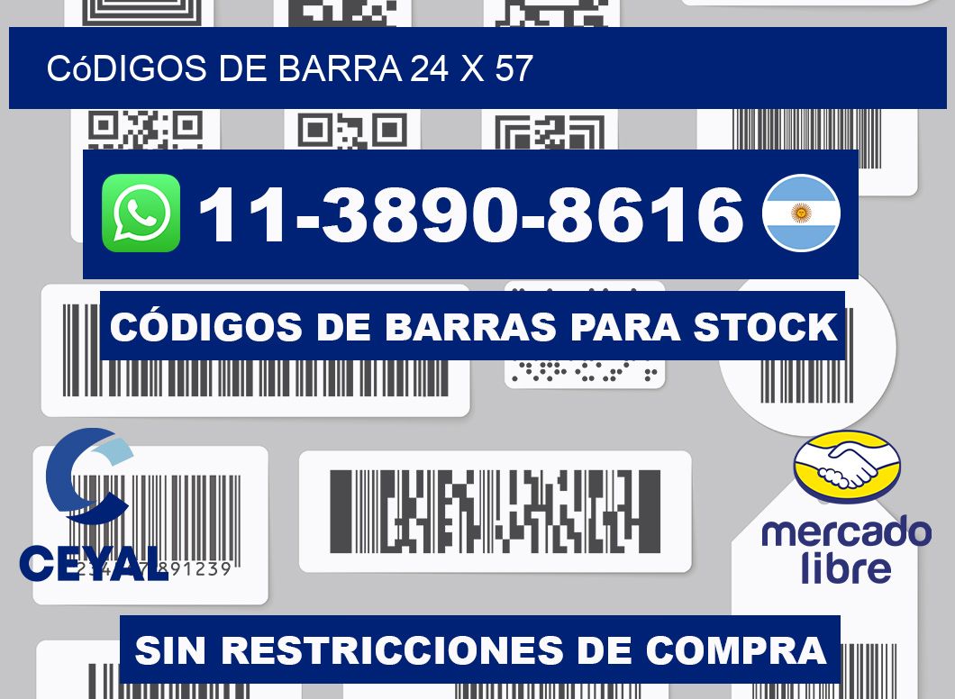 códigos de barra 24 x 57