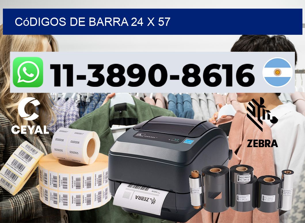 códigos de barra 24 x 57
