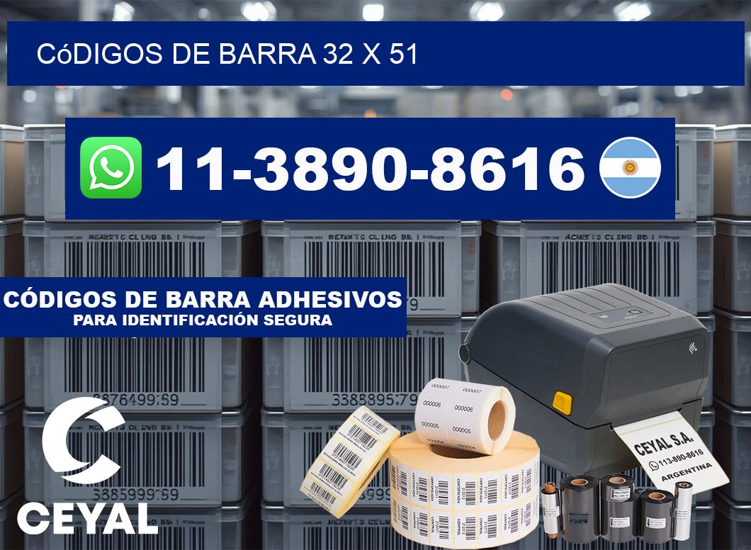 códigos de barra 32 x 51