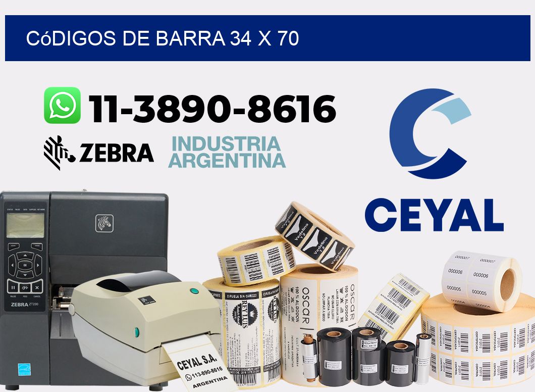 códigos de barra 34 x 70