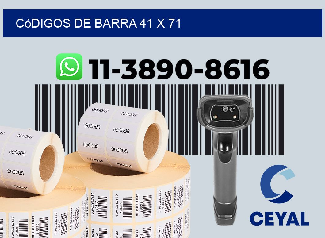 códigos de barra 41 x 71