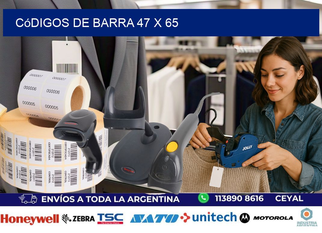 códigos de barra 47 x 65