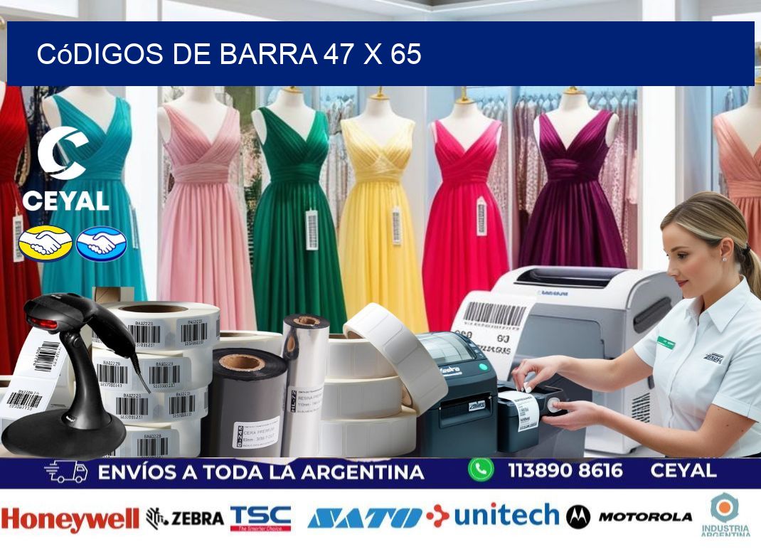 códigos de barra 47 x 65