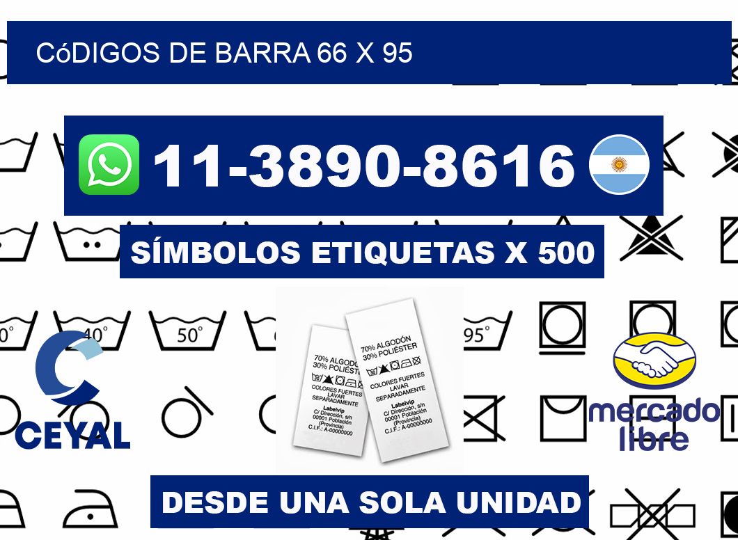 códigos de barra 66 x 95