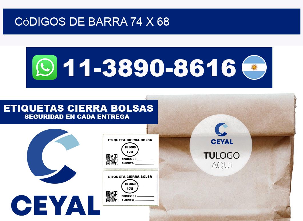 códigos de barra 74 x 68