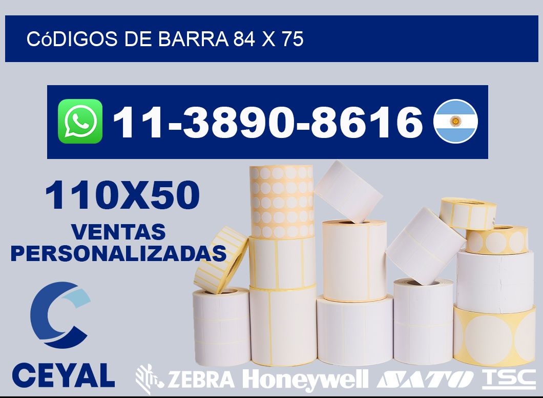 códigos de barra 84 x 75