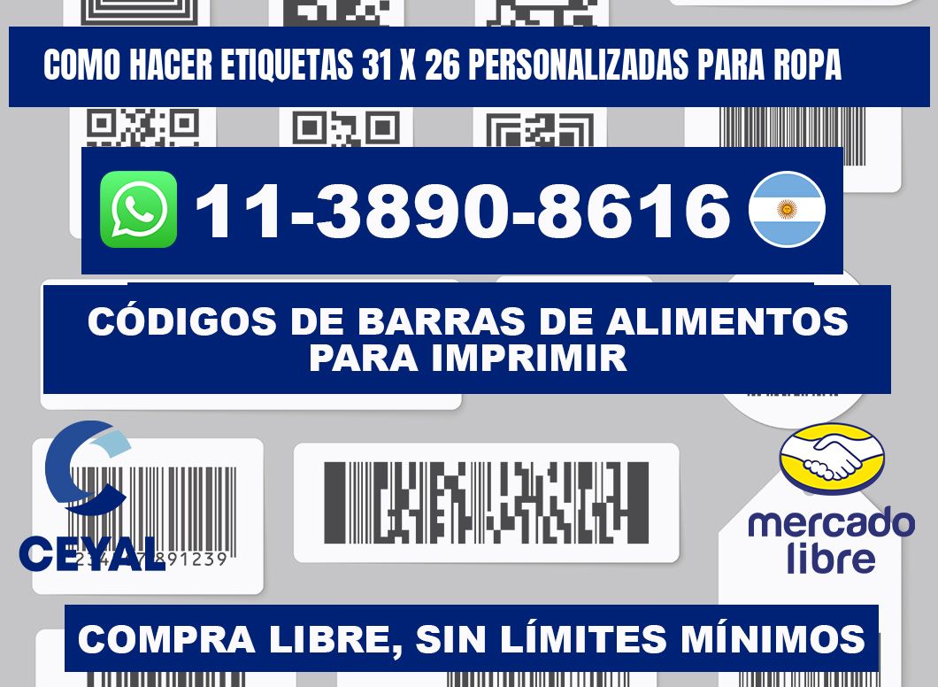 como hacer etiquetas 31 x 26 personalizadas para ropa