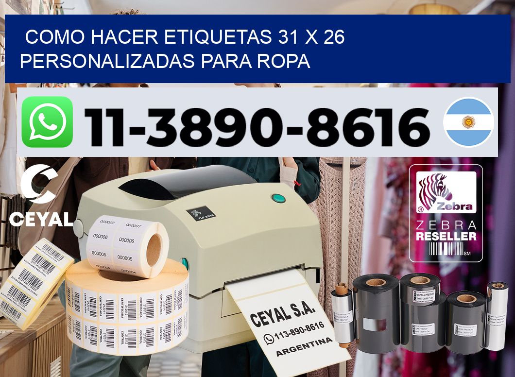 como hacer etiquetas 31 x 26 personalizadas para ropa