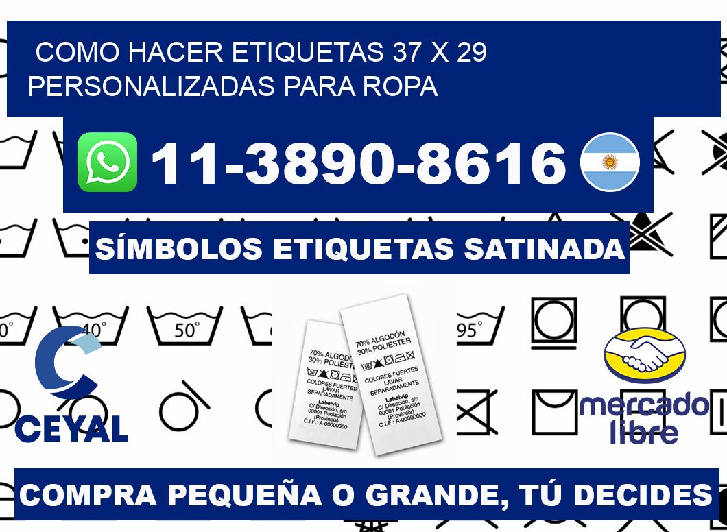 como hacer etiquetas 37 x 29 personalizadas para ropa