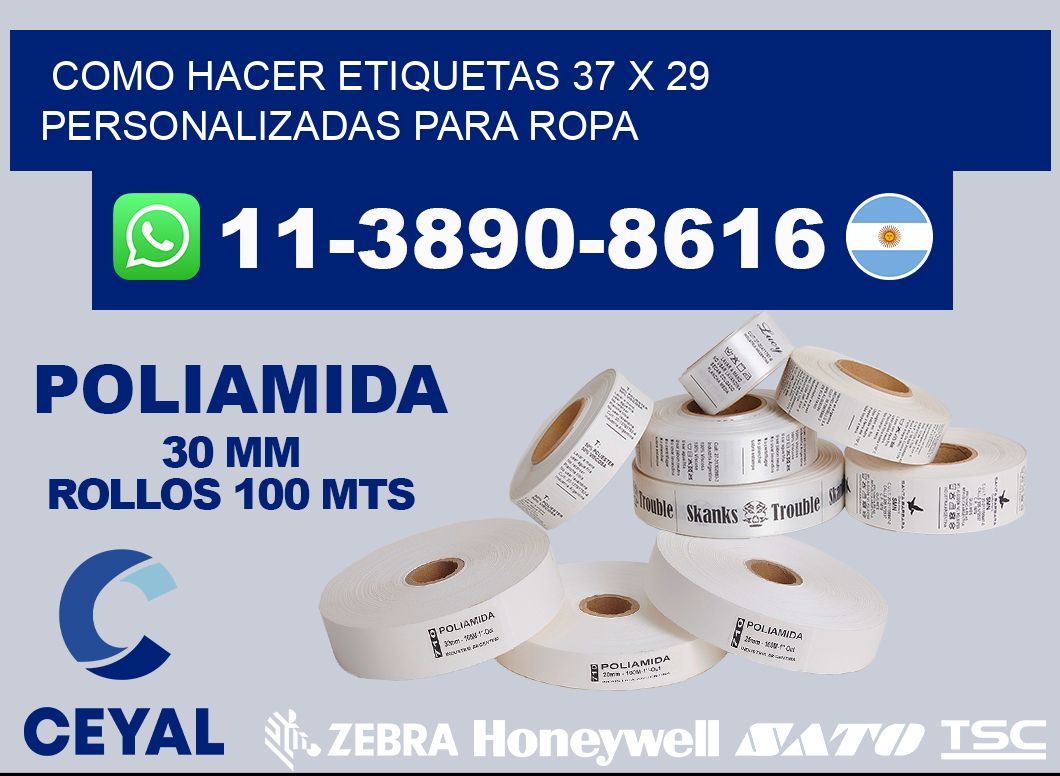 como hacer etiquetas 37 x 29 personalizadas para ropa