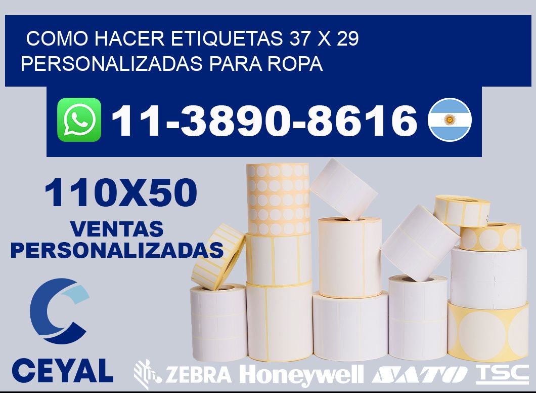 como hacer etiquetas 37 x 29 personalizadas para ropa