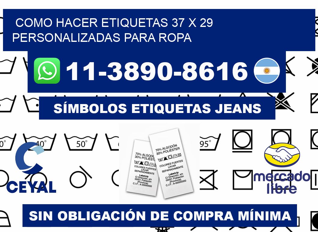 como hacer etiquetas 37 x 29 personalizadas para ropa