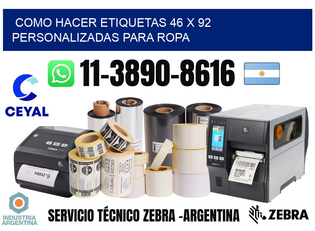 como hacer etiquetas 46 x 92 personalizadas para ropa