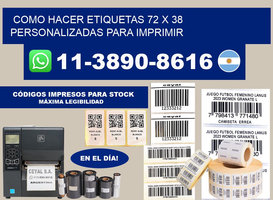 como hacer etiquetas 72 x 38 personalizadas para imprimir