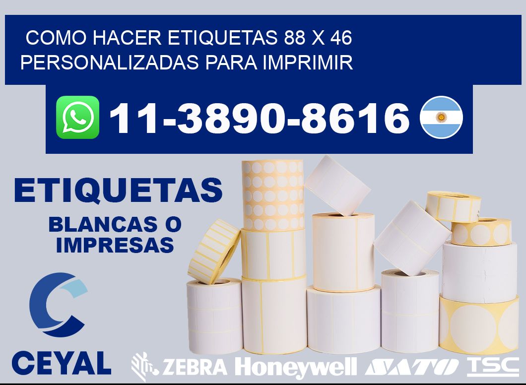 como hacer etiquetas 88 x 46 personalizadas para imprimir