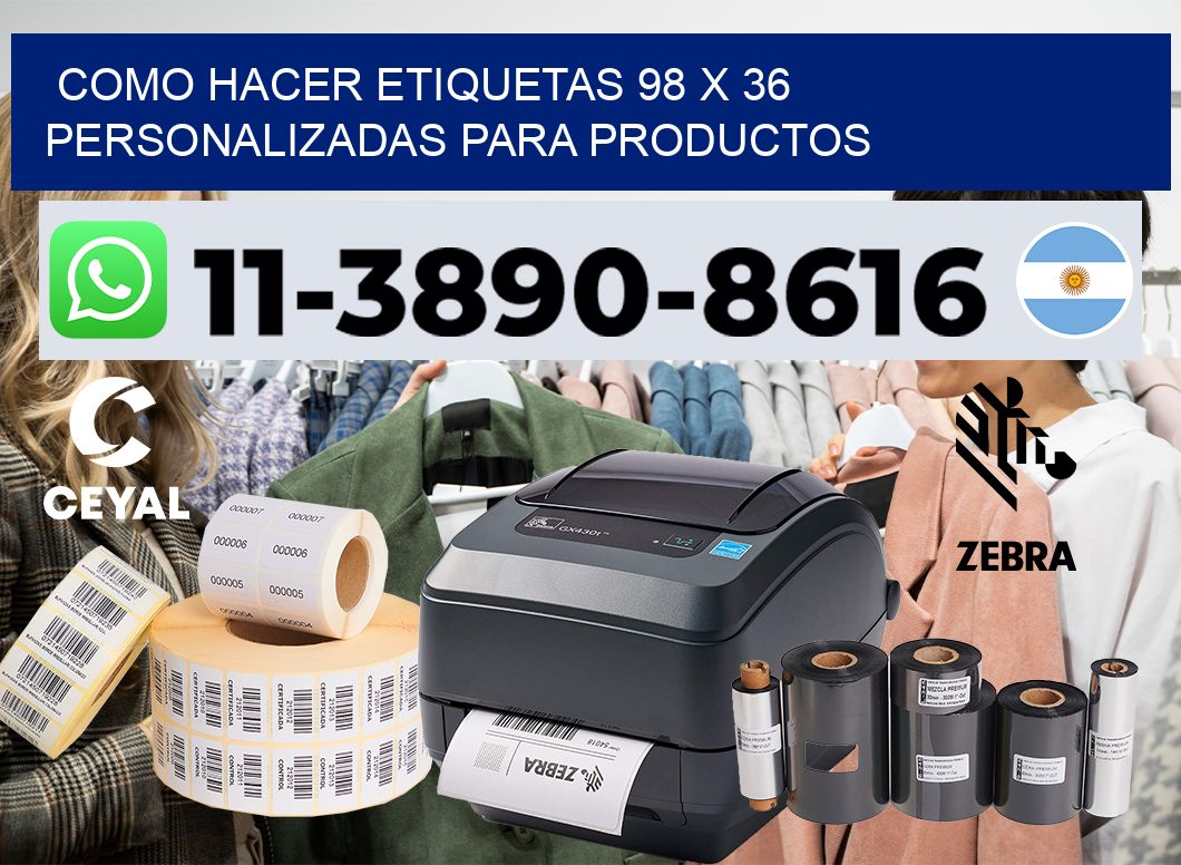como hacer etiquetas 98 x 36 personalizadas para productos