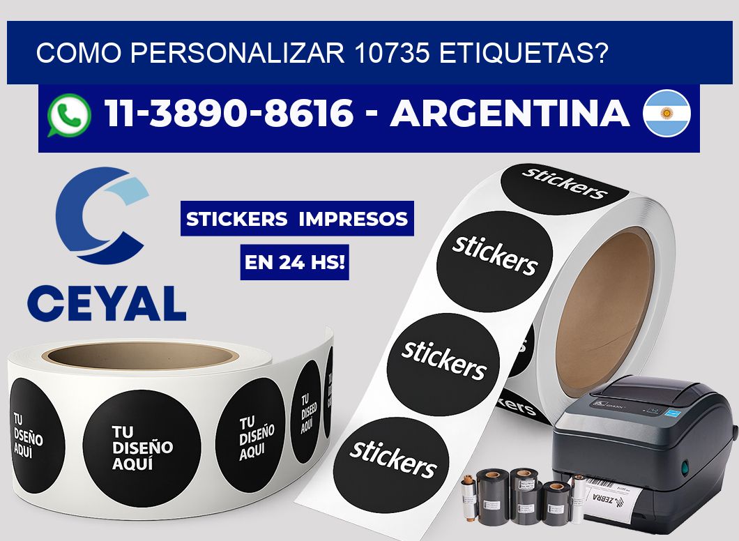 como personalizar 10735 etiquetas?