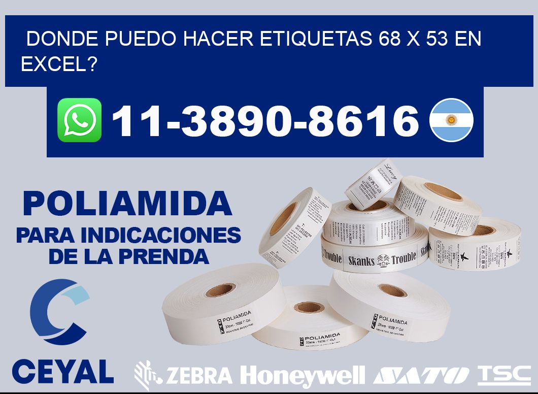 donde puedo hacer etiquetas 68 x 53 en excel?