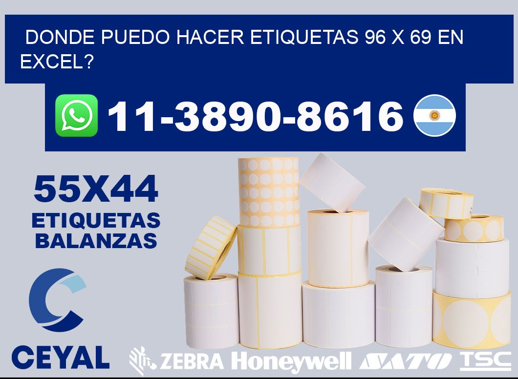 donde puedo hacer etiquetas 96 x 69 en excel?