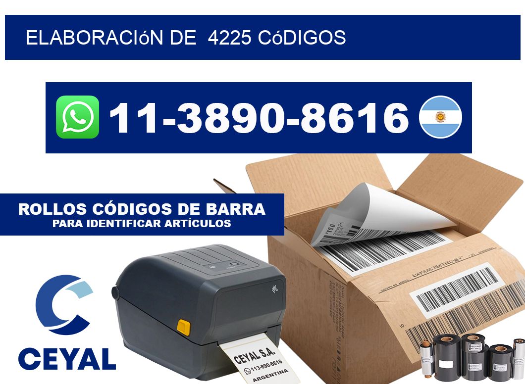 elaboración de  4225 códigos