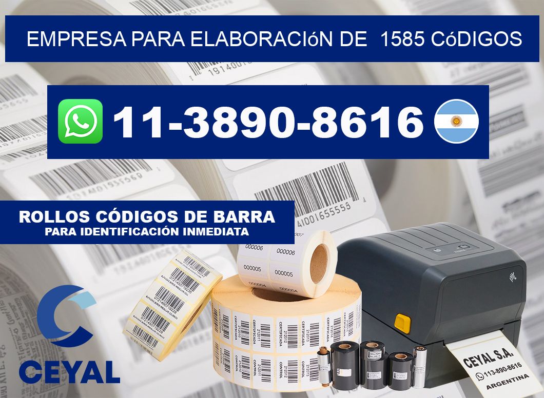 empresa para elaboración de  1585 códigos