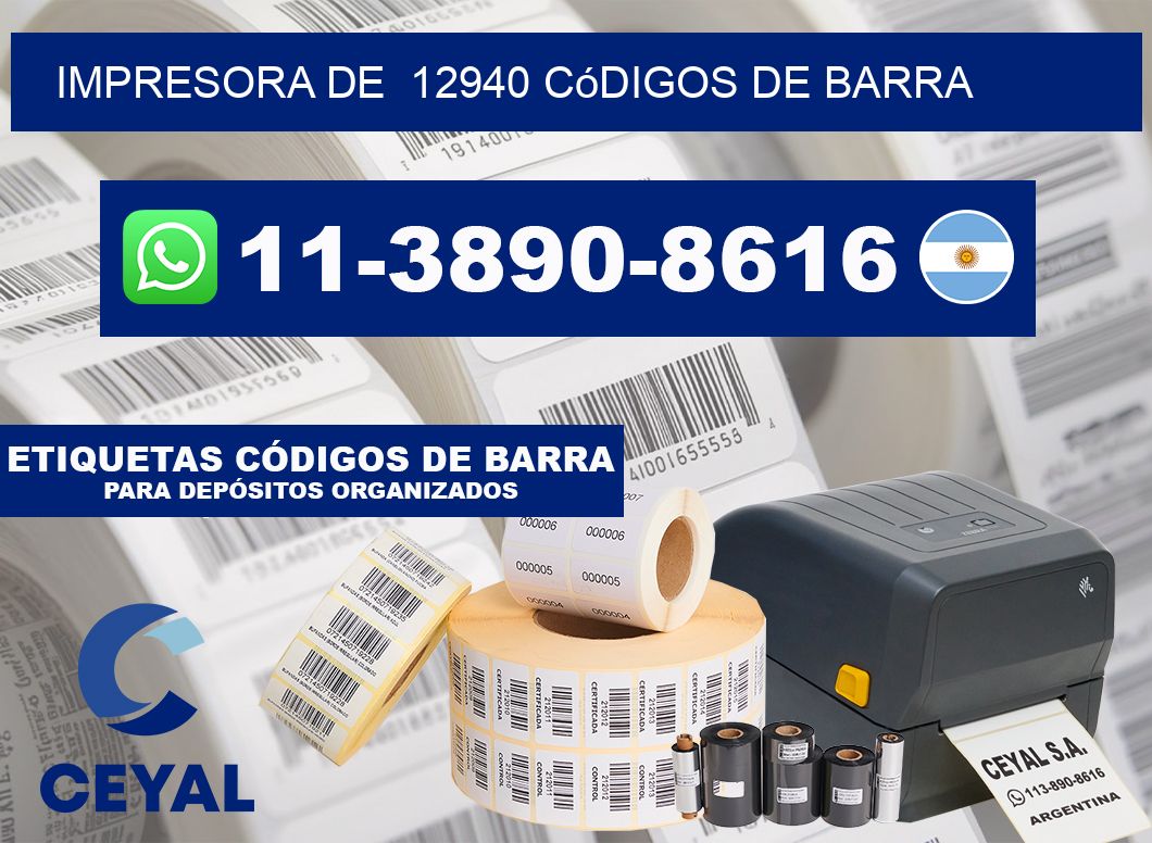impresora de  12940 códigos de barra