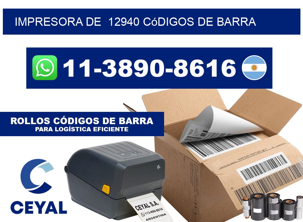 impresora de  12940 códigos de barra