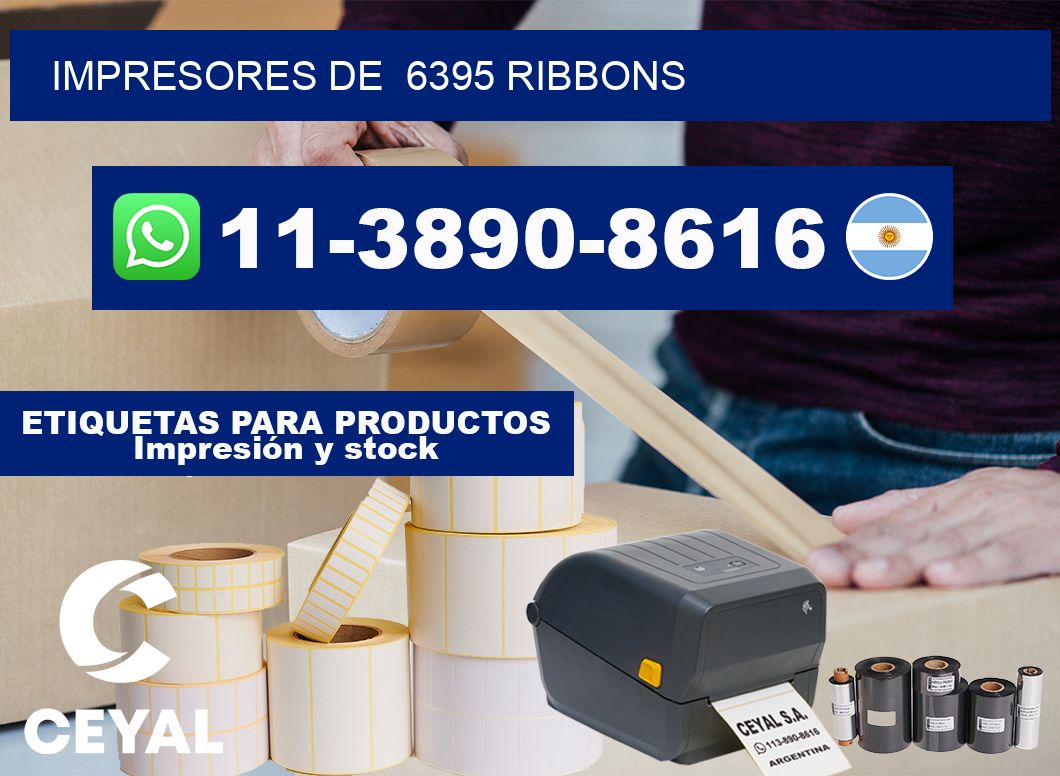 impresores de  6395 ribbons
