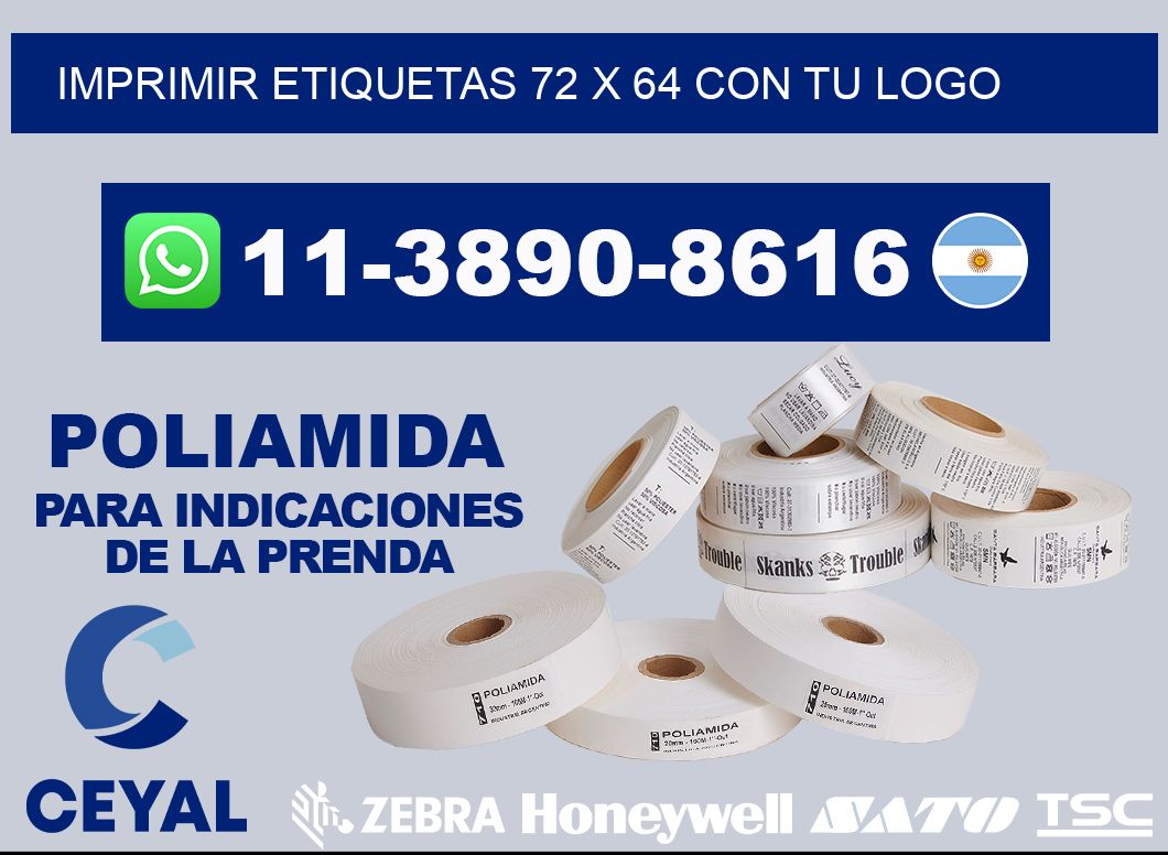 imprimir etiquetas 72 x 64 con tu logo