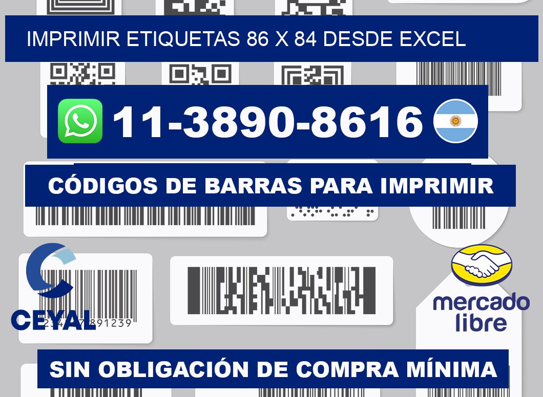 imprimir etiquetas 86 x 84 desde excel
