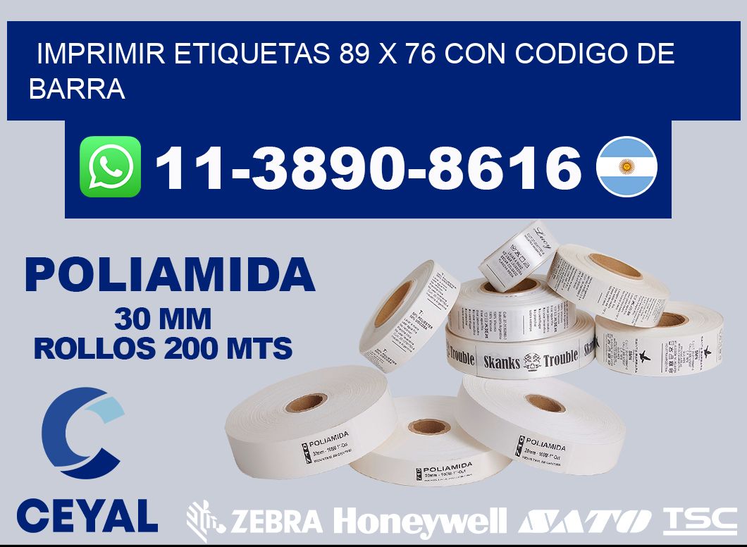 imprimir etiquetas 89 x 76 con codigo de barra