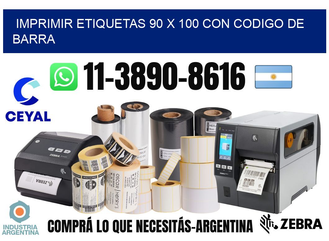 imprimir etiquetas 90 x 100 con codigo de barra