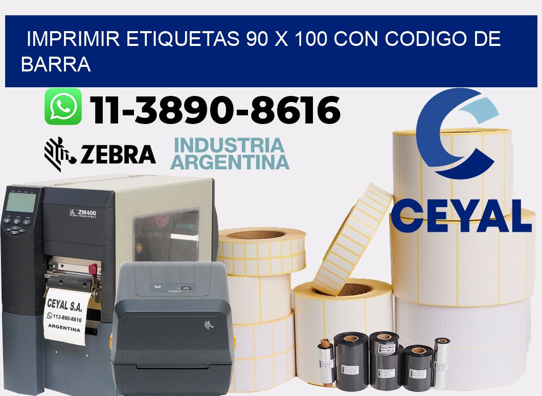 imprimir etiquetas 90 x 100 con codigo de barra