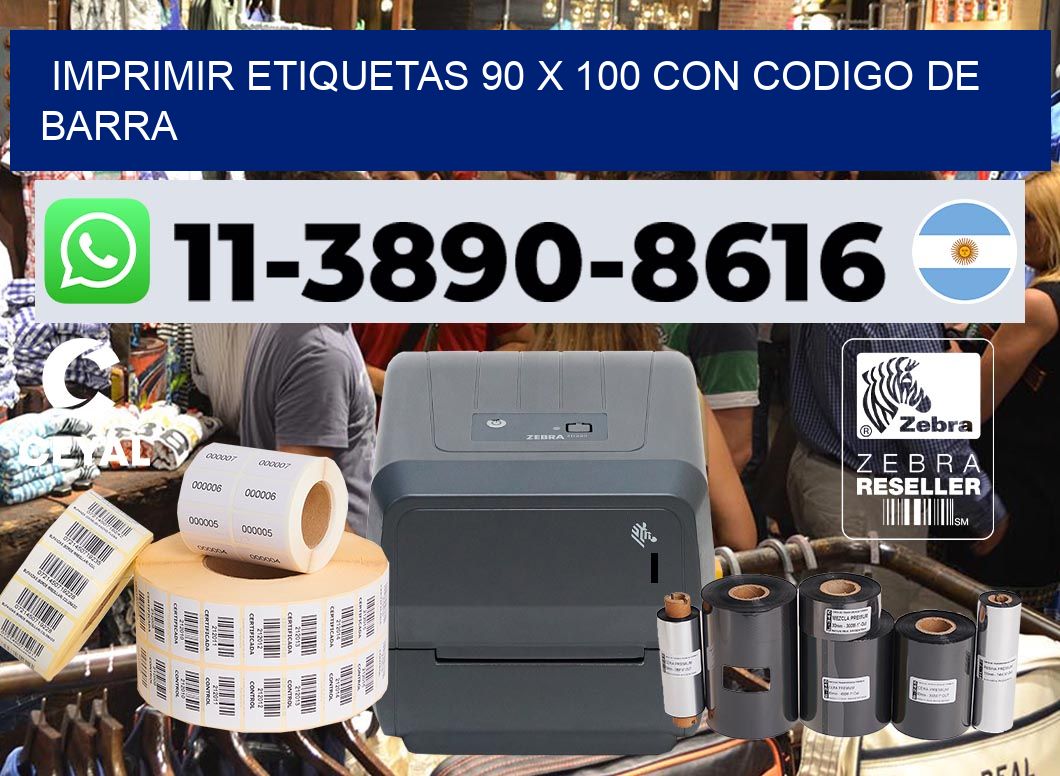 imprimir etiquetas 90 x 100 con codigo de barra