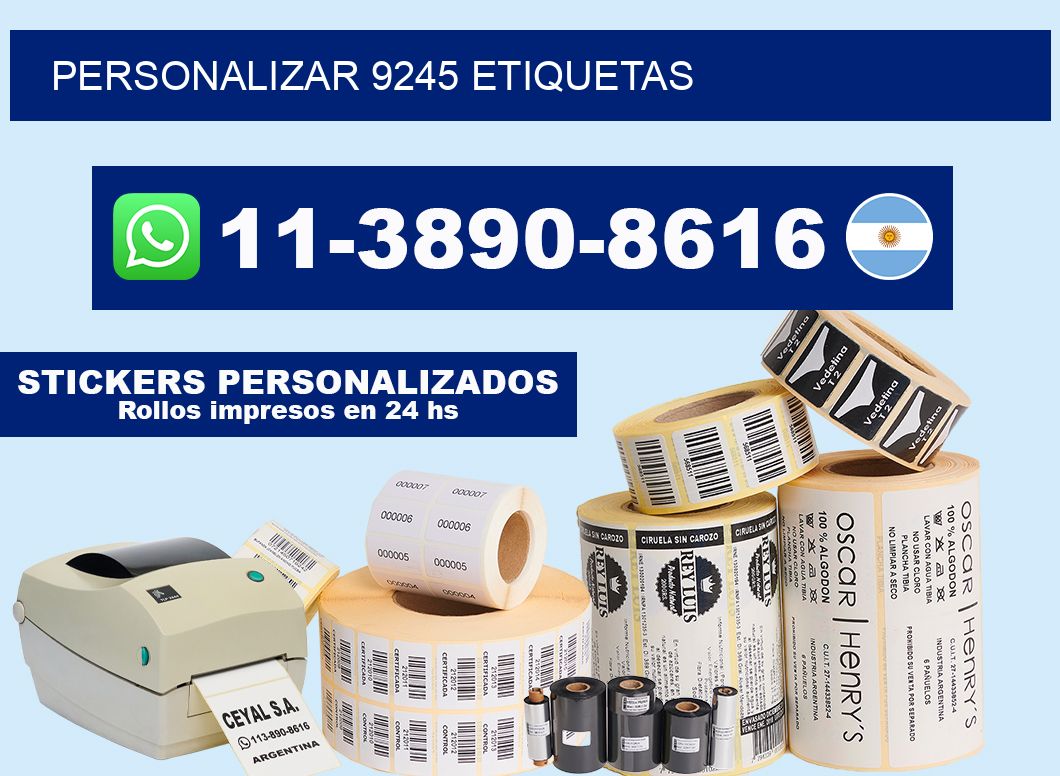 personalizar 9245 etiquetas