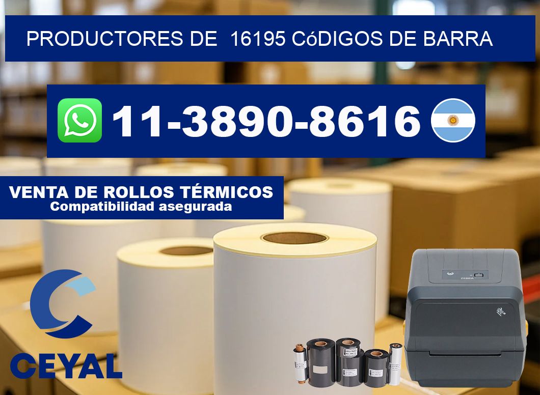 productores de  16195 códigos de barra