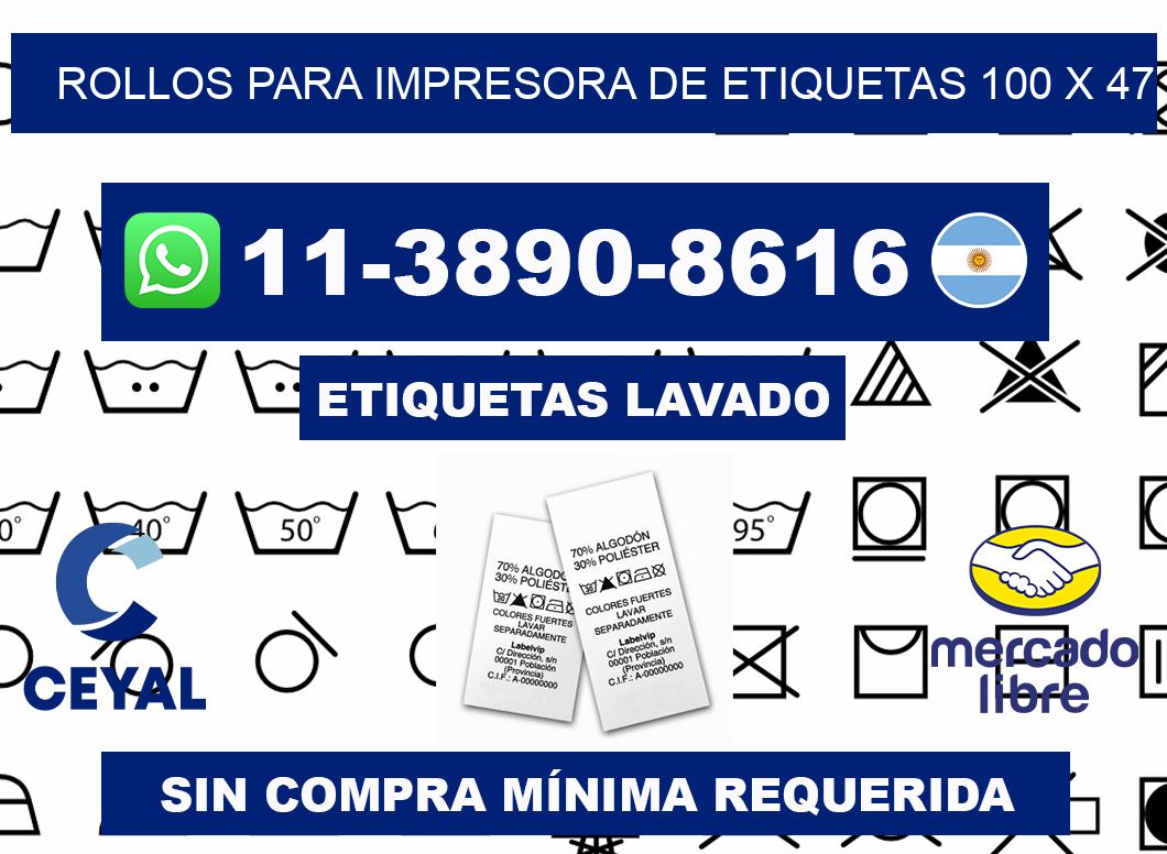 rollos para impresora de etiquetas 100 x 47