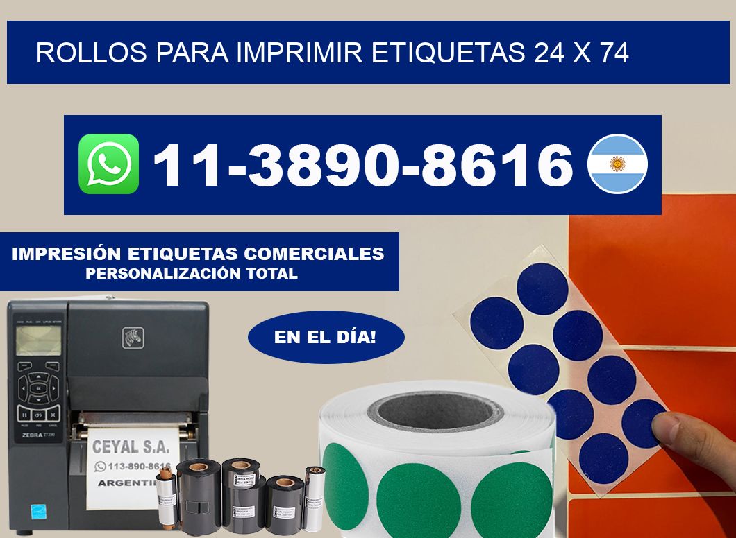 rollos para imprimir etiquetas 24 x 74