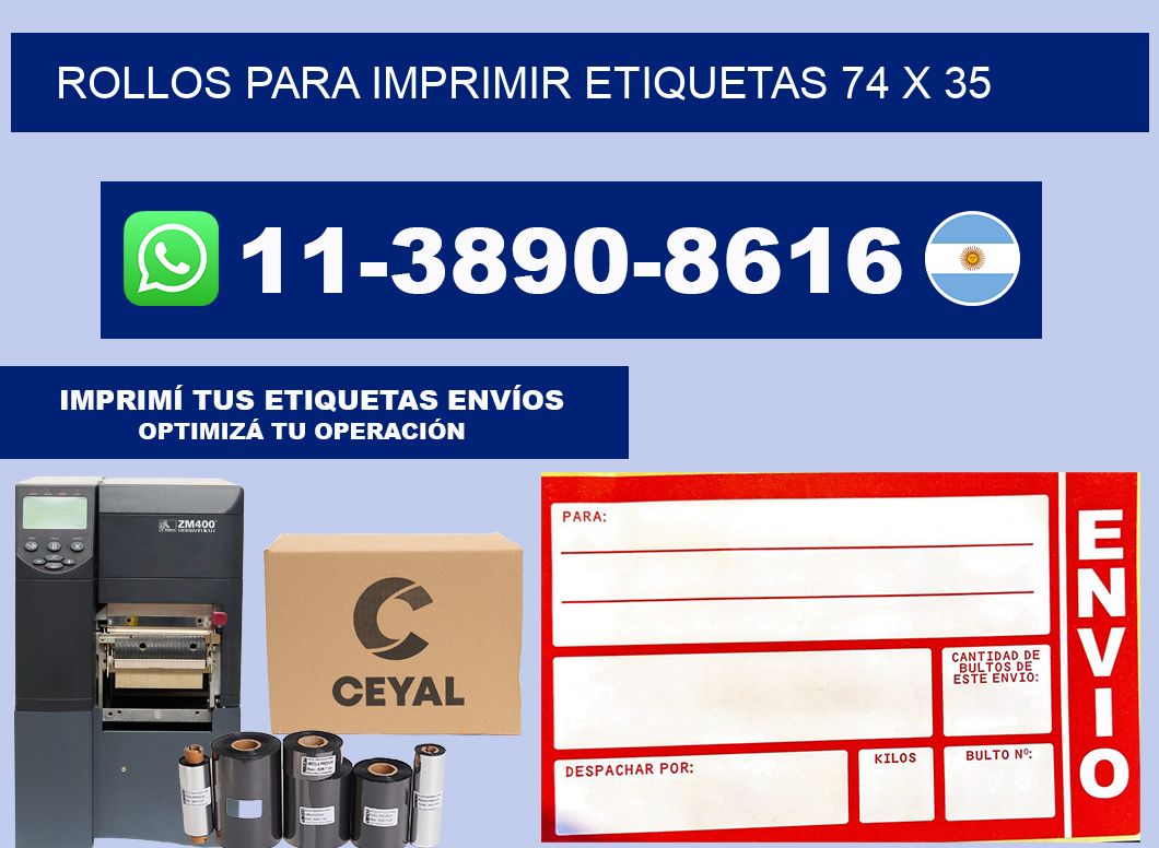 rollos para imprimir etiquetas 74 x 35
