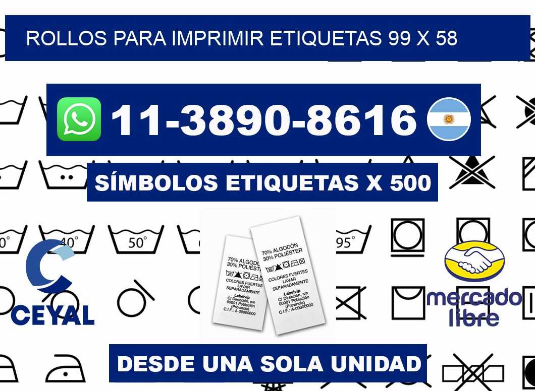 rollos para imprimir etiquetas 99 x 58