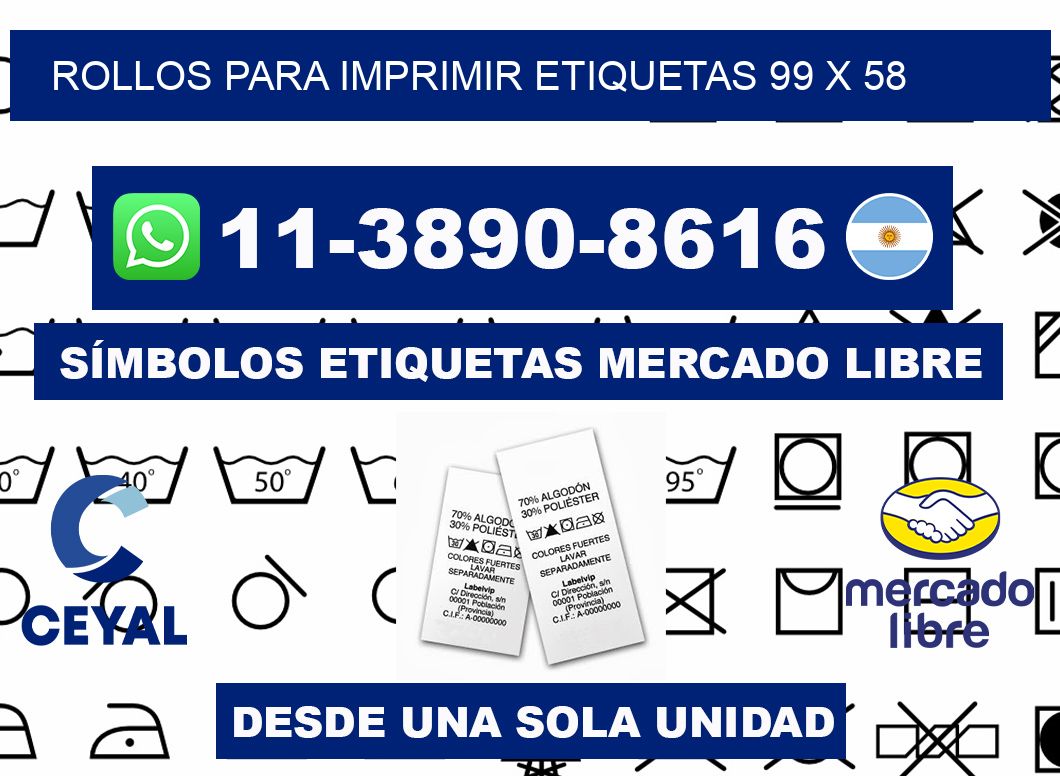 rollos para imprimir etiquetas 99 x 58