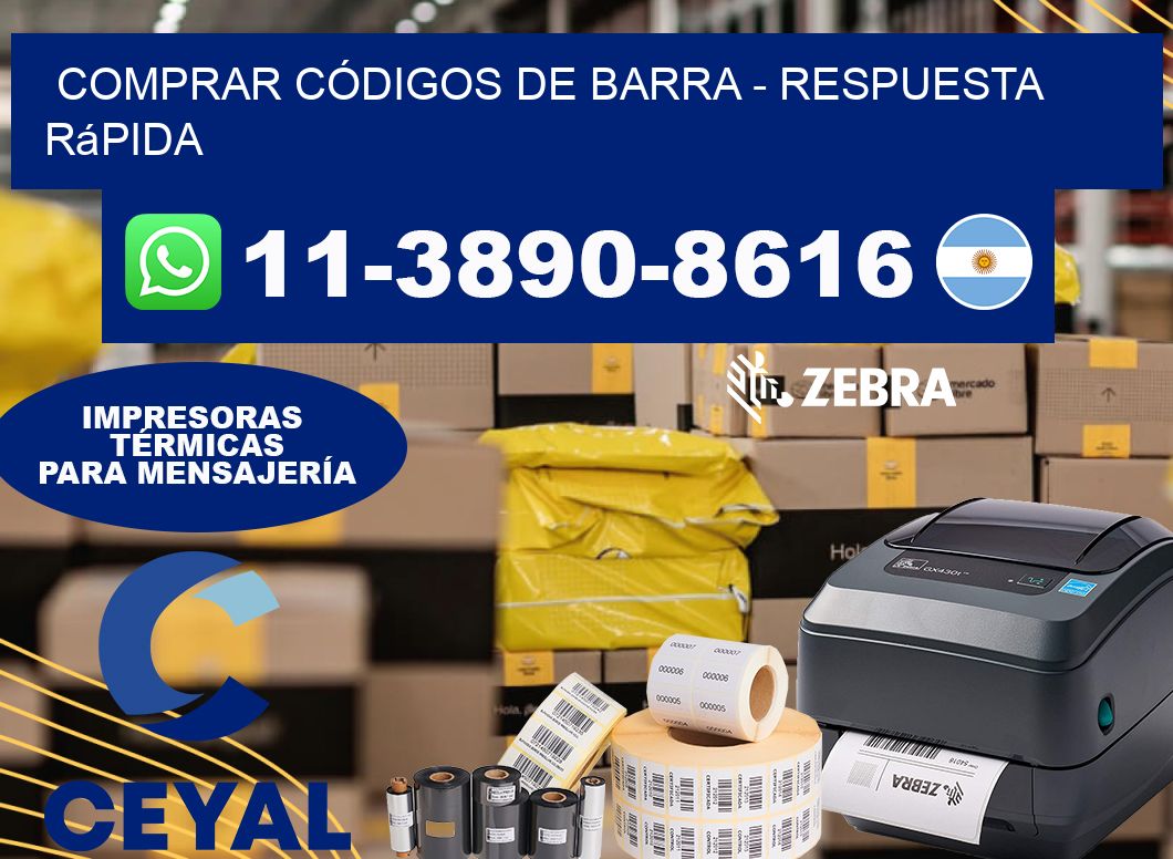 COMPRAR CÓDIGOS DE BARRA - Respuesta rápida