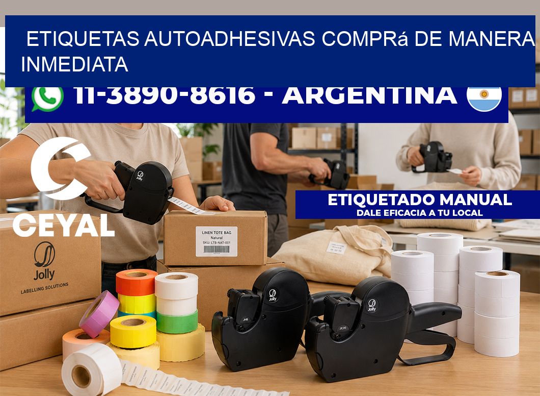 ETIQUETAS AUTOADHESIVAS Comprá de manera inmediata